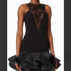 NWT Elisabetta Franchi Black Sleeveless Dress